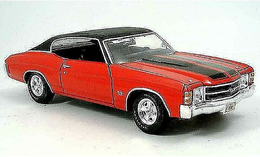 Chevrolet Chevelle SS 1/18 Maisto 1971 SS454 rouge noire miniature