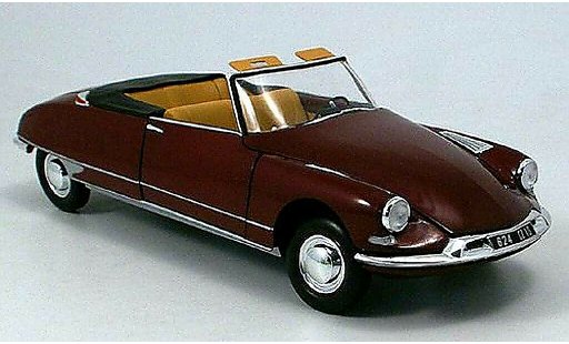 Citroen DS 19 1/43 Norev cabriolet noire-rouge miniature