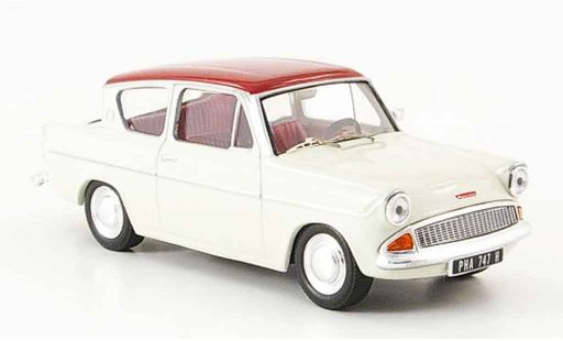 Ford Anglia Sportsman 1/43 IXO 105E rouge blanche miniature