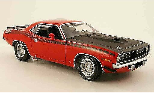 Plymouth Cuda 1970 1/18 Highway 61 aar rouge/mat noir miniature