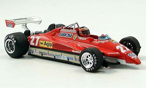 Ferrari 126 C 1/43 Brumm C2 no.27 g.villeneuve san marino avec pilot miniature