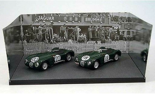 Jaguar C-Type 1953 1/43 Brumm 2er-Set: No.18 & No.20 vainqueurfahrzeuge 24h Le Mans & miniature