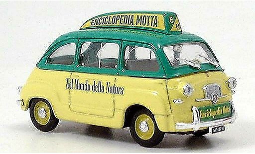 Fiat 600 Multipla 1/43 Brumm Enciclopedia Motta jaune/gun miniature