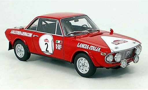 Lancia Fulvia HF 1/18 Autoart 1600 no.2 vainqueur rallye san remo 1972 miniature