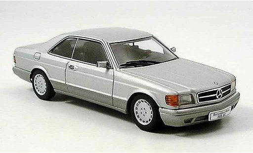 Mercedes 500 Coupe 1/43 Autoart (W126) grise metallisee miniature