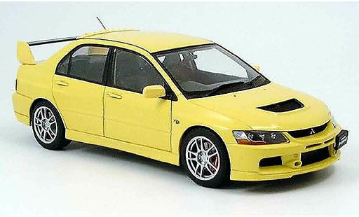 Mitsubishi Lancer Evolution IX 1/18 Autoart gsr jaune miniature