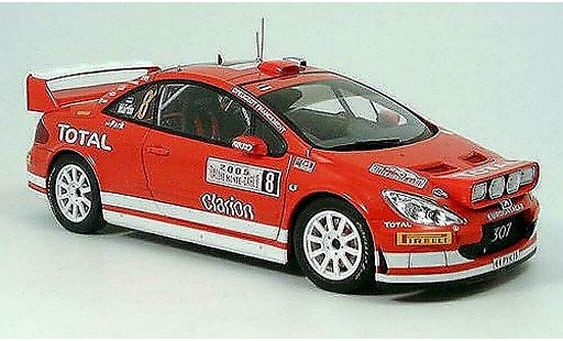 Peugeot 307 WRC 1/18 Autoart no.8 total rallye monte carlo 2005 miniature