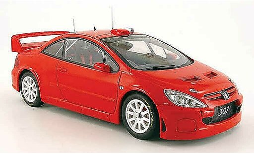 Peugeot 307 WRC 1/18 Autoart rouge plain body version 2005 miniature