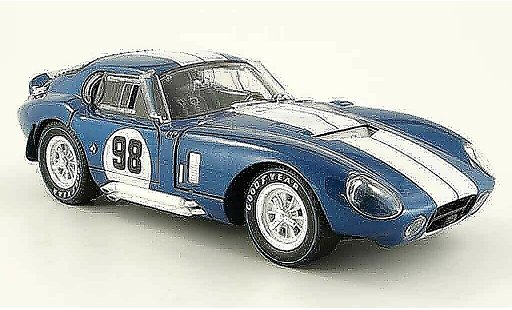 Shelby Daytona Coupe Base 1/18 Shelby Collectibles no.98 bleu blanche 1965 miniature