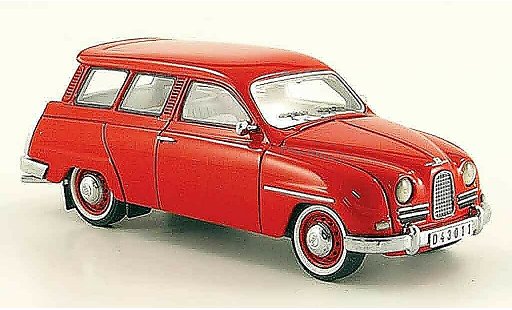 Saab 95 Base 1/43 Neo rouge 14 miniature