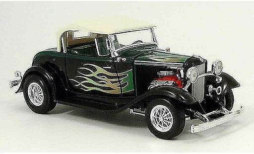 Ford Hot Rod 1932 1/18 Yat Ming roadster street rod verte/noire avec flammen miniature