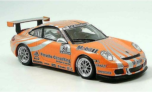 Porsche 911 GT3 CUP 1/43 Minichamps Racing No.88 orange miniature