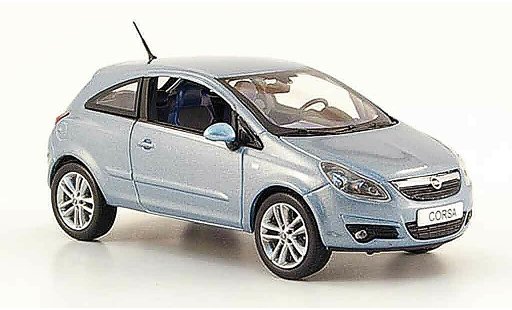 Opel Corsa Base 1/43 Norev grise metalliseebleu 3 turer 2006 miniature