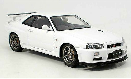 Nissan Skyline R34 1/18 Autoart gt-r v-spec. ii blanche miniature