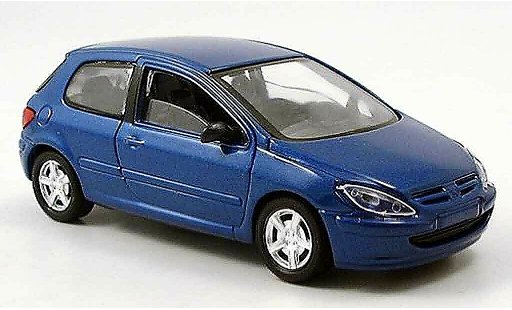 Peugeot 307 Base 1/43 Solido 3 portes bleu miniature