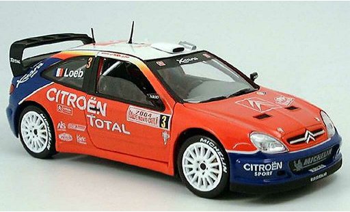 Citroen Xsara WRC 2004 1/18 Solido no3 total rallye monte carlo sebastien loeb miniature