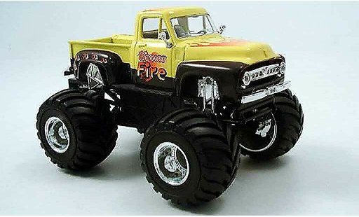 Ford F-100 Monster Truck 1/43 Yat Ming 00 jaune noire 1953 miniature
