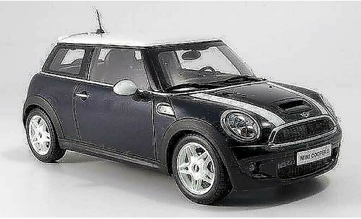 Mini Cooper S 1/18 Kyosho new noire avec blanche bandes miniature