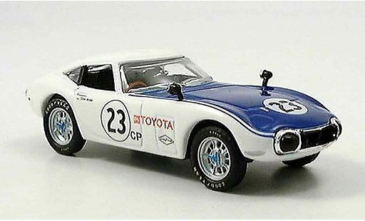Toyota 2000 GT Shelby 1/43 Del Prado blanche bleu no.23 miniature