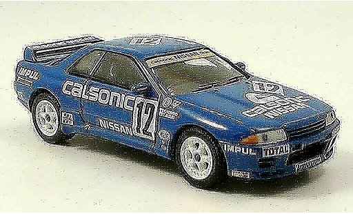 Nissan Skyline R32 1/43 Del Prado GT R No.12 bleu miniature