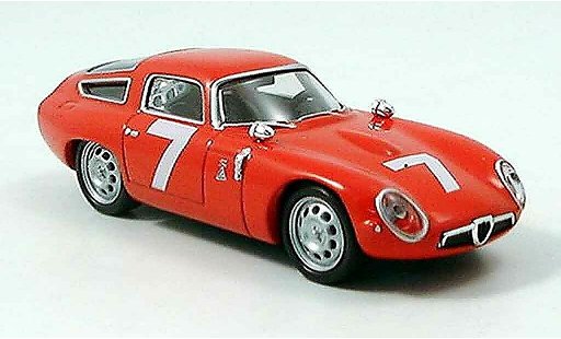 Alfa Romeo Giulia TZ1 1/43 Del Prado no.7 rouge miniature