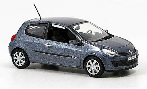 Renault Clio Base 1/43 Norev iii bleugrise 3 turer miniature