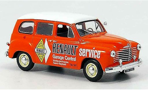 Renault Colorale Base 1/43 Norev service orange blanche miniature