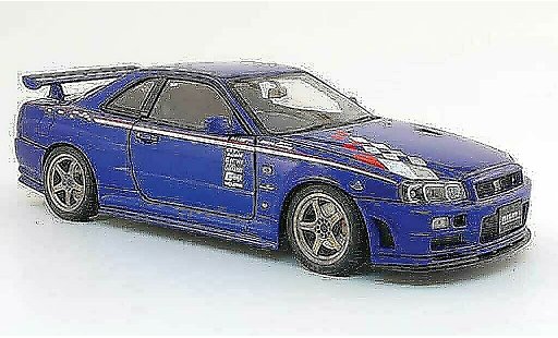 Nissan Skyline R34 1/18 Autoart gt-r nismo sports resetting bleu miniature