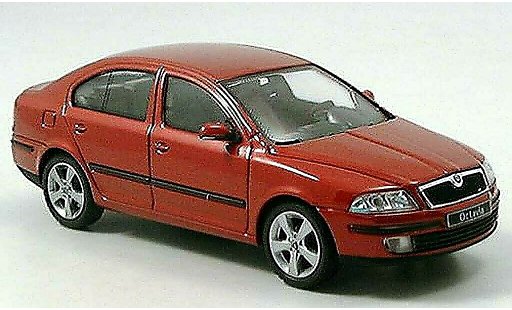 Skoda Octavia Limousine 1/43 Abrex Berline rouge miniature