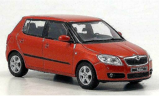 Skoda Fabia II 1/43 Abrex orange miniature