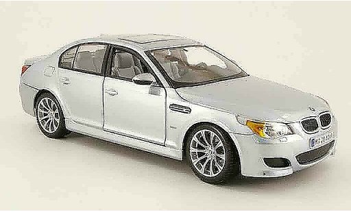 Bmw M5 berline 1/18 Maisto E60 grise bleu miniature