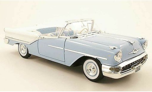 Oldsmobile Super 88 Convertible 1/18 Yat Ming cabriolet bleu blanche 1957 miniature