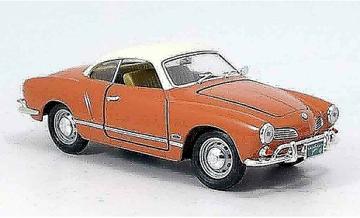 Volkswagen Karmann Ghia Base 1/18 Yat Ming ghia marron et blanc 1966 miniature