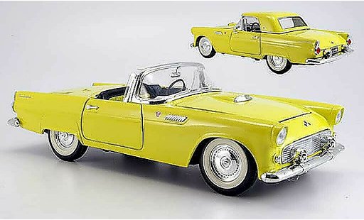 Ford Thunderbird Two-Seater 1/18 Yat Ming jaune miniature