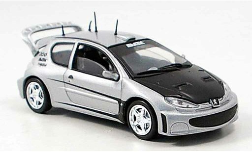 Peugeot 206 Tuning 1/43 Solido grise metallisee miniature