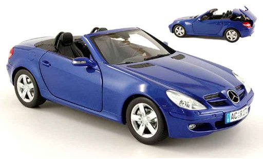 Mercedes Classe SLK Base 1/18 Minichamps (r 171) bleu 2004 miniature