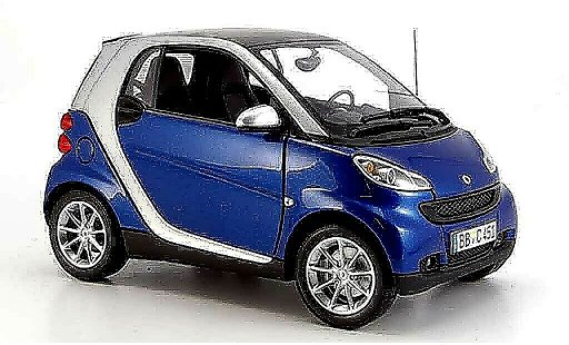 Smart ForTwo Base 1/18 Minichamps bleu grise 2007 miniature