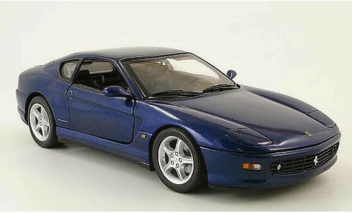 Ferrari 456 GT 1/18 Hot Wheels m bleue miniature