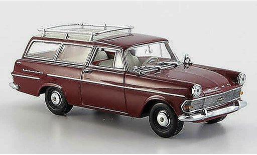 Opel Rekord P2 1/43 Minichamps Caravan rouge 1960 miniature