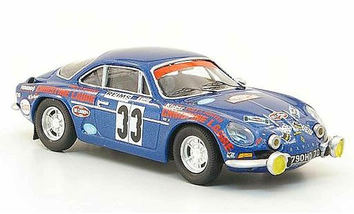 Alpine A110 1600 s 1/43 Trofeu 1600S No.33 Henry/Thiry Rally Monte Carlo 1973 miniature