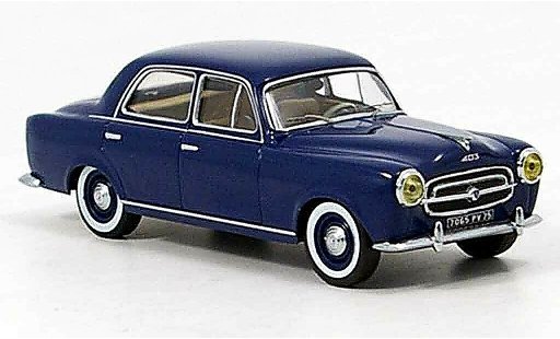 Peugeot 403 Berline 1/43 IXO bleu 1956 miniature