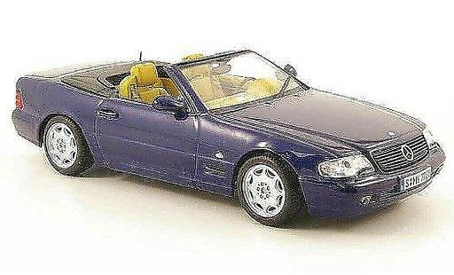 Mercedes 500 Base 1/43 Minichamps (R129) bleu miniature