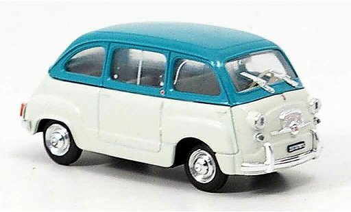 Fiat 600 Multipla 1/43 Brumm grise turquoise 1960 miniature