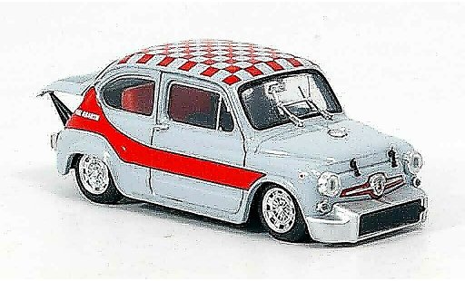 Fiat Abarth 1000 Berlina Corsa 1/43 Brumm Gruppe 5 grise rouge 1968 miniature