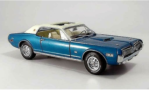 Mercury Cougar XR7 1/18 Sun Star xr7g bleu blanche 1968 miniature