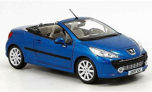Peugeot 207 CC 1/18 Norev bleu 2007 miniature