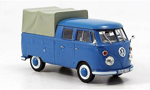 Volkswagen Combi Base 1/43 Norev t 1 doppelkabine bleu 1963 miniature