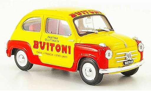 Fiat 600 Berlina 1/43 Brumm Pasta Buitoni 1955 miniature
