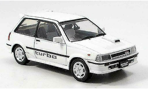 Toyota Starlet Turbo S 1/43 Aoshima blanche 1986 miniature