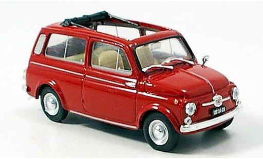 Fiat 500 Giardiniera 1/43 Brumm rouge 1960 miniature